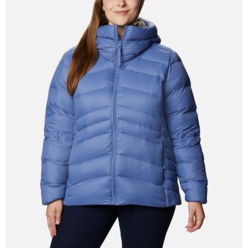 Columbia Autumn Park Down Hooded Plus Size, Chamarras Azules Para Mujer | 869705-AIY